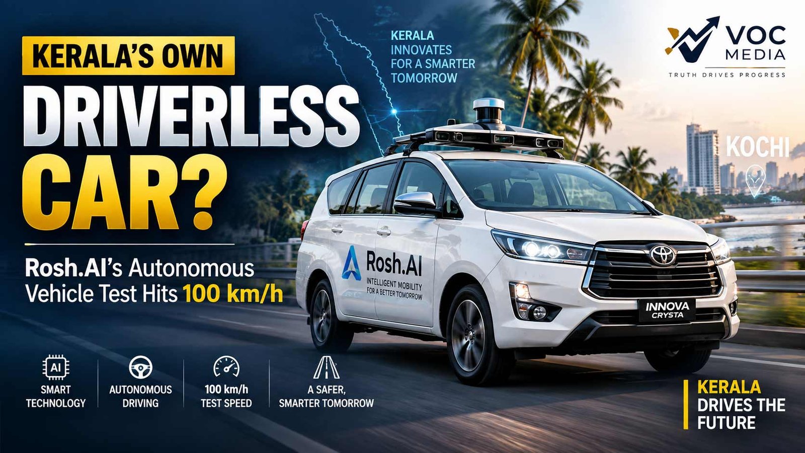 കേരളത്തിൽ നിന്ന് Driverless Technology; Rosh.AIയുടെ AI കാർ പരീക്ഷണം