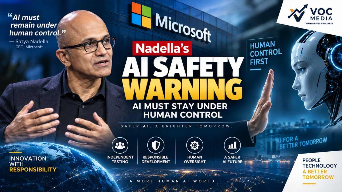 AI മനുഷ്യരുടെ നിയന്ത്രണത്തിൽ തന്നെ വേണം; Satya Nadellaയുടെ മുന്നറിയിപ്പിന് പിന്നിലെ വലിയ AI Safety പോരാട്ടം