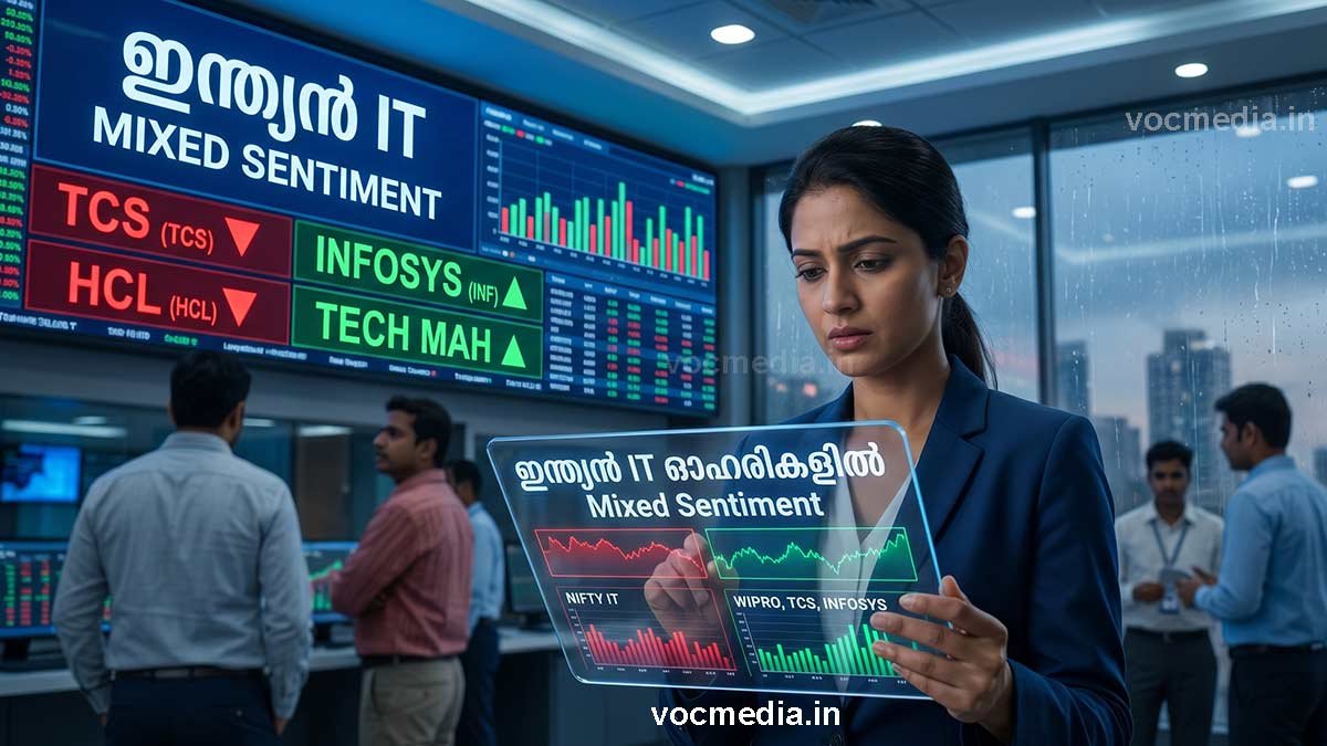 ഇന്ത്യൻ ഐടി ഓഹരികളിൽ അസ്ഥിരത Mixed Sentiment