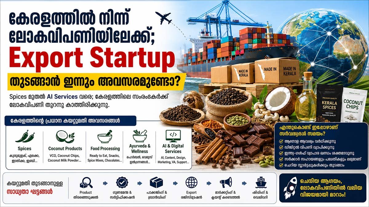 കേരളത്തിൽ നിന്ന് ലോകവിപണിയിലേക്ക്; Export Startup തുടങ്ങാൻ ഇപ്പോഴും അവസരമുണ്ടോ?