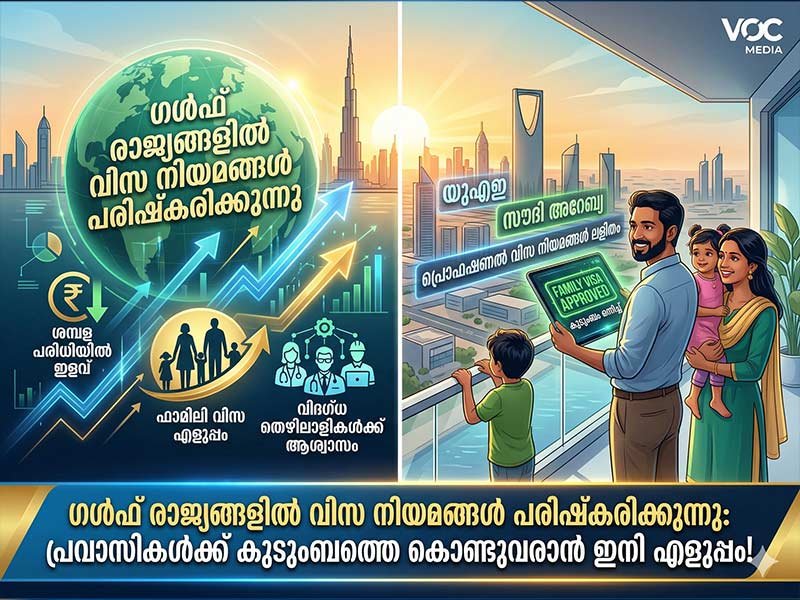പ്രവാസികൾക്ക് വൻ ആശ്വാസം: ഗൾഫ് രാജ്യങ്ങളിൽ വിസ നിയമങ്ങൾ പരിഷ്കരിക്കുന്നു; കുടുംബത്തെ കൊണ്ടുവരാൻ ഇനി എളുപ്പം