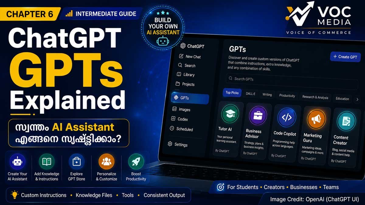 ChatGPT GPTs Explained: Custom GPTs എന്താണ്? സ്വന്തം AI Assistant എങ്ങനെ സൃഷ്ടിക്കാം? സമ്പൂർണ മലയാളം ഗൈഡ്