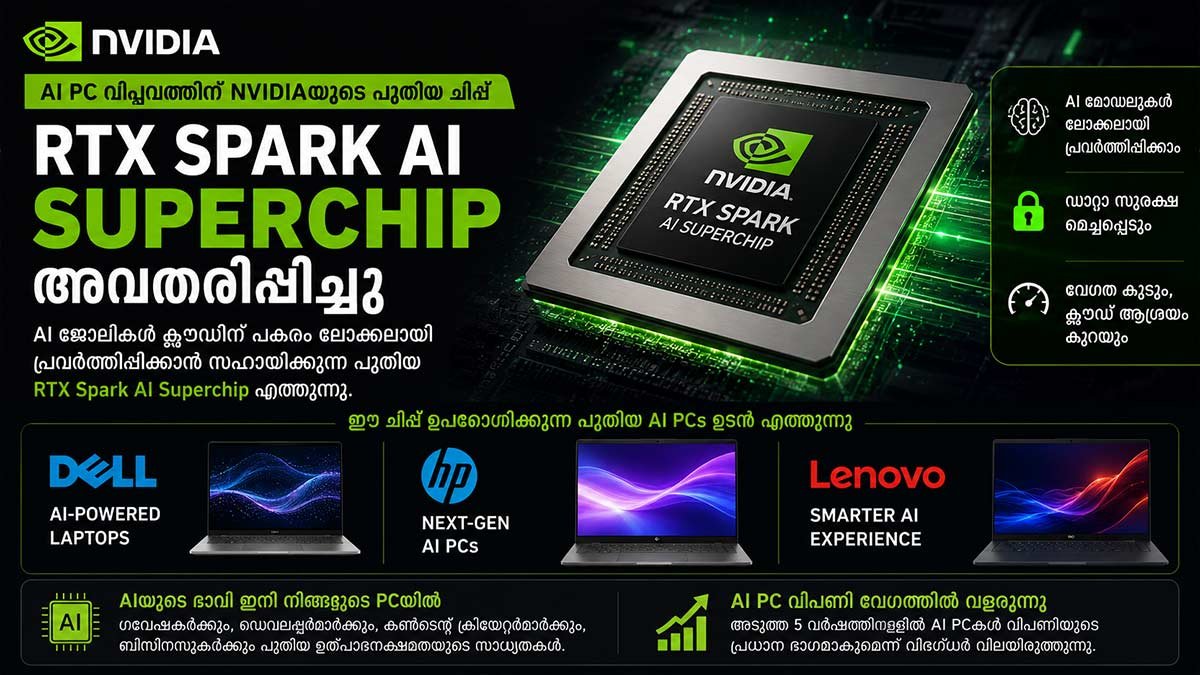 NVIDIAയുടെ AI PC വിപ്ലവം: പുതിയ RTX Spark AI Superchip അവതരിപ്പിച്ചു