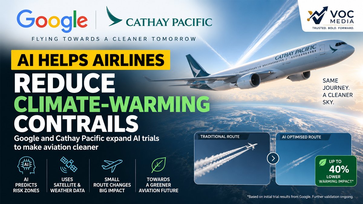 Google–Cathay Pacific AI പരീക്ഷണം: വിമാനങ്ങളുടെ Contrails കുറയ്ക്കാൻ പുതിയ നീക്കം