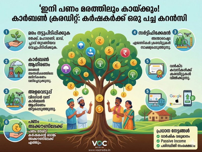 ഇനി പണം മരത്തിലും കായ്ക്കും! മരം നട്ടാൽ പണം കിട്ടുന്ന കാർബൺ ക്രെഡിറ്റ് വിപ്ലവം കേരളത്തിലും