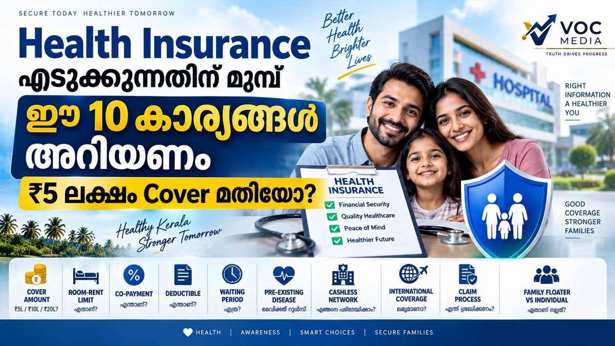 Health Insurance എടുക്കുന്നതിന് മുമ്പ് ഈ 10 കാര്യങ്ങൾ അറിയണം; ₹5 ലക്ഷം Cover മതിയോ?