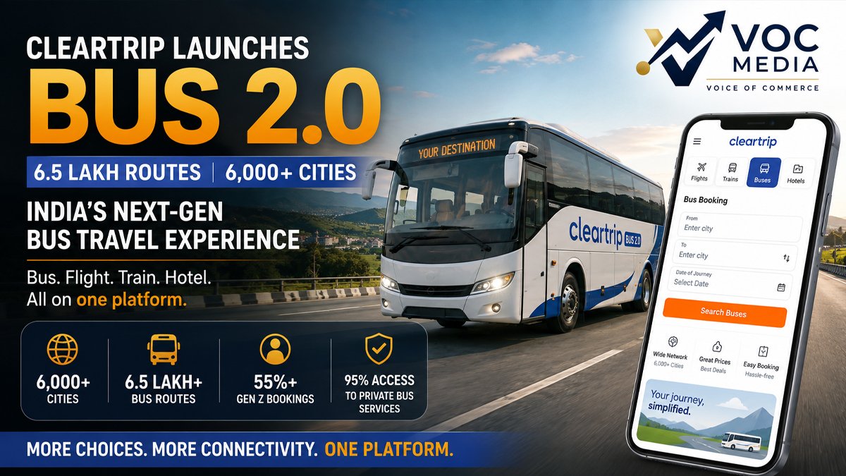 6,000 നഗരങ്ങളിലായി 6.5 ലക്ഷം ബസ് റൂട്ടുകൾ; 'Bus 2.0' അവതരിപ്പിച്ച് Cleartrip
